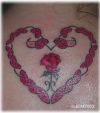 celtic heart and rose tattoo